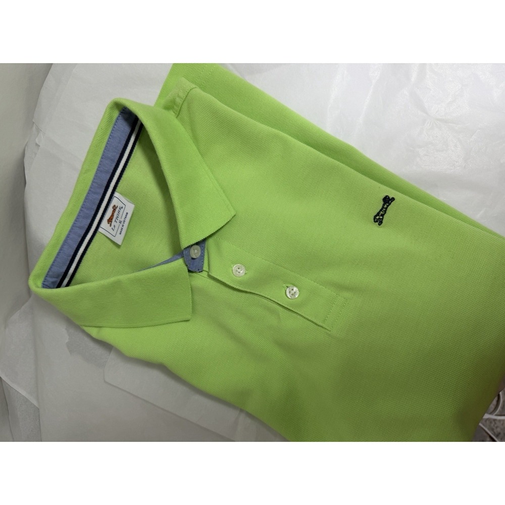 Vintage Le Tigre Classic Two-Tone Green Polo SS Shirt Men Size XL New NWT Logo
